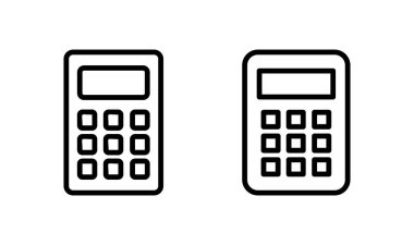 Hesap makinesi simgesi logo tasarımı. Hesap makinesi işareti ve simgesi.