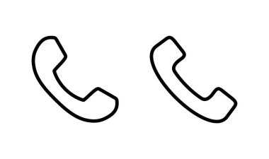 Simge logosu tasarımını ara. Telefon işareti ve sembol. Telefon ikonu. Bizimle irtibata geç 