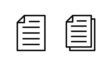 Belge simgesi logo tasarımı. Kağıt ve sembol. Dosya Simgesi