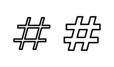 Etiket simgesi logo tasarımı. hashtag işareti ve sembol