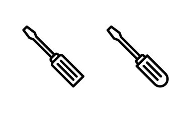Tornavida simgesi logosu tasarımı. araç işareti ve sembol