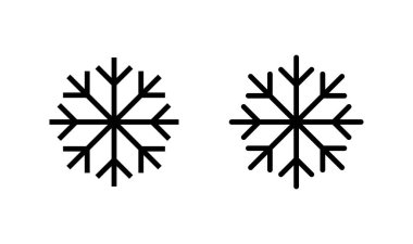 Kar simgesi logosu tasarımı. kar tanesi işareti ve sembol