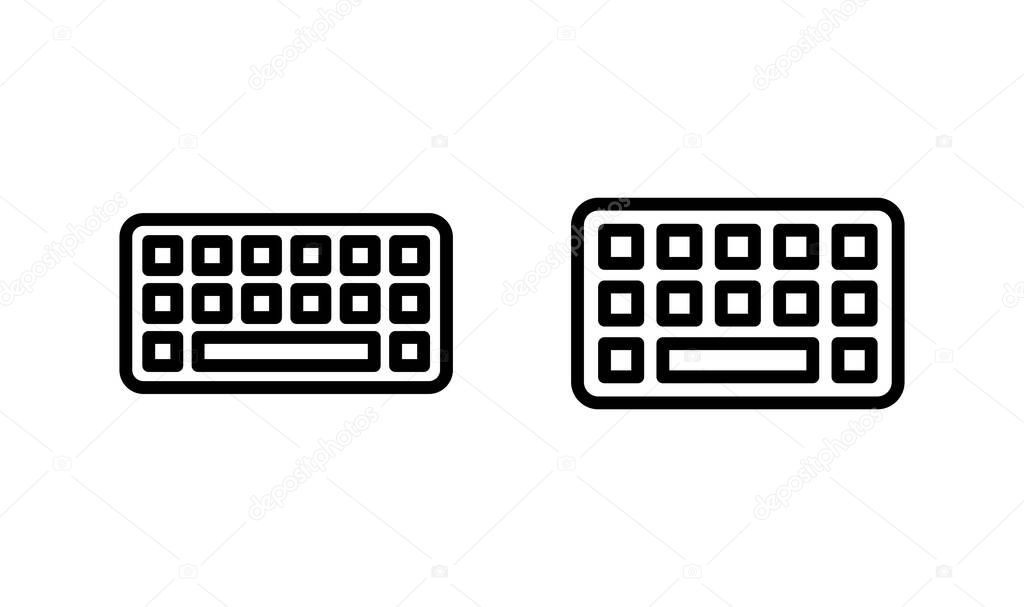 Keyboard icon logo design. keyboard sign and symbol