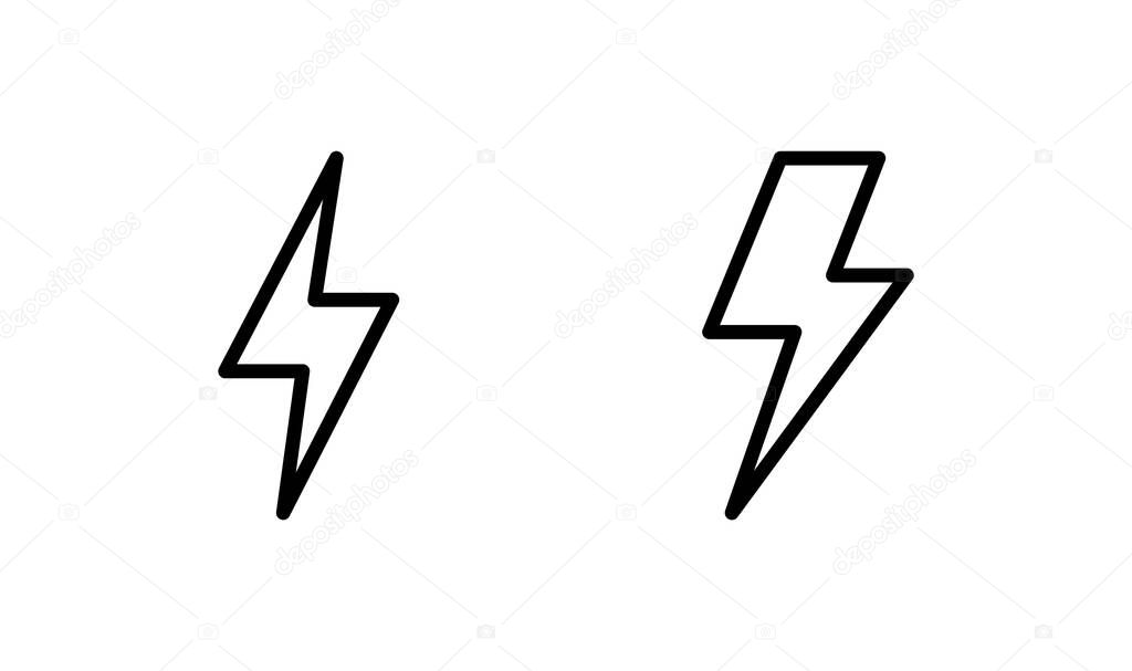 Lightning icon logo design. electric sign and symbol. power icon. energy sign