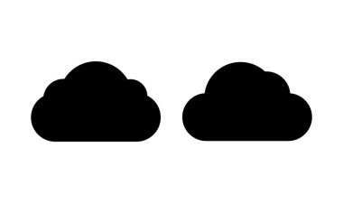 Bulut simgesi logosu tasarımı. bulut işareti ve sembol