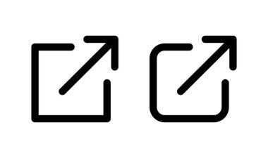 Dış bağlantı simgesi logo tasarımı. bağlantı işareti ve sembol. hiper bağlantı sembolü