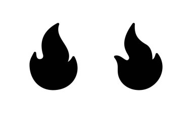 Ateş simgesi logosu tasarımı. ateş işareti ve sembol