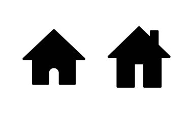 Ev simgesi logosu tasarımı. Ev işareti ve sembol