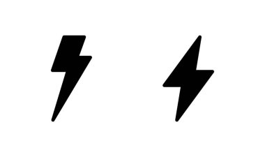 Şimşek simgesi logosu tasarımı. Elektrik işareti ve sembol. Güç simgesi. enerji işareti