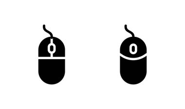 Fare simgesi logosu tasarımı. Tıklama işareti ve sembol. işaretleyici simgesi vektörü.