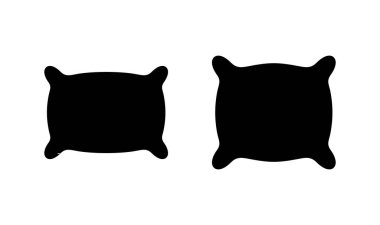 Yastık simgesi logosu tasarımı. Yastık işareti ve sembol. Rahat yumuşacık yastık.