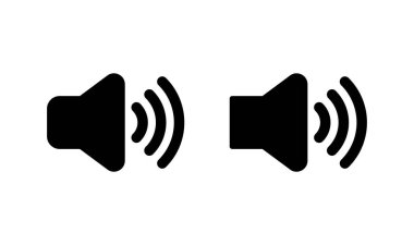 Hoparlör simgesi logosu tasarımı. Ses düzeyi ve sembol. Hoparlör ikonu. ses sembolü