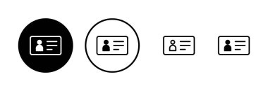 Lisans simgesi logo tasarımı. Kimlik kartı simgesi. Sürücü ehliyeti, personel kimlik kartı 