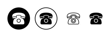 Telefon ikonu logosu tasarımı. telefon işareti ve sembol