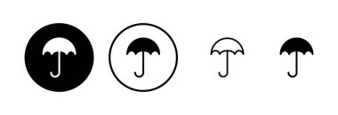 Şemsiye simgesi logosu tasarımı. şemsiye işareti ve sembol