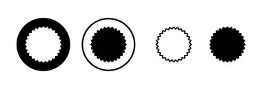 Rozet simgesi logosu tasarımı. Ödül ikon vektörü. İşaret ve sembollere ulaşın. Damga