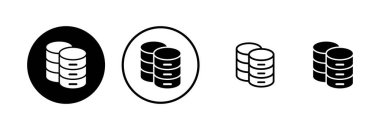Veritabanı simgesi logo tasarımı. veritabanı işareti ve sembolü