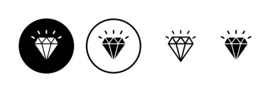 Elmas simgesi logosu tasarımı. Elmas taşları işareti ve sembolü