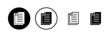 Belge simgesi logo tasarımı. Kağıt ve sembol. Dosya Simgesi