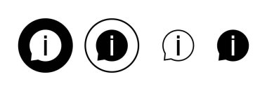 Bilgi simgesi logo tasarımı. İmza ve sembol hakkında. soru işareti simgesi