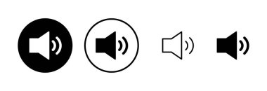 Hoparlör simgesi logosu tasarımı. Ses düzeyi ve sembol. Hoparlör ikonu. ses sembolü