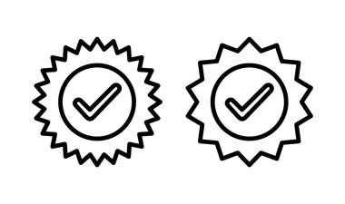 Onaylanmış simge logosu tasarımı. Onaylanmış Madalya Simgesi