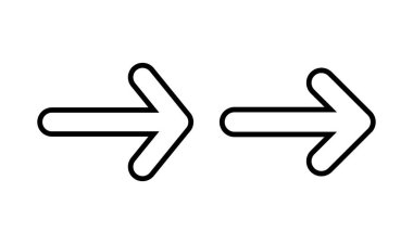 Ok simgesi logosu tasarımı. Web tasarımı için ok işareti ve sembol.