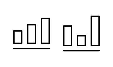 Grafik simgesi logosu dizaynı büyüyor. Çizelge ve sembol. diyagram simgesi