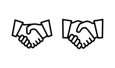 Tokalaşma simgesi logo tasarımı. İş tokalaşma işareti ve sembol. iletişim anlaşması