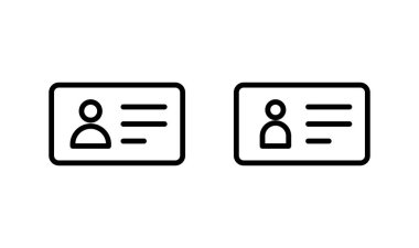 Lisans simgesi logo tasarımı. Kimlik kartı simgesi. Sürücü ehliyeti, personel kimlik kartı 