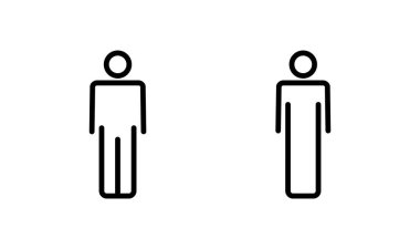 Erkek simgesi logosu tasarımı. Erkek işareti ve sembol. insan sembolü