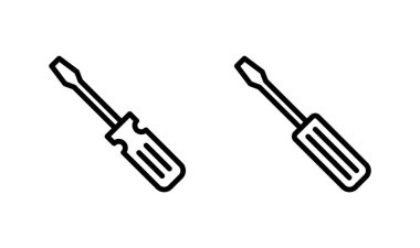 Tornavida simgesi logosu tasarımı. araç işareti ve sembol