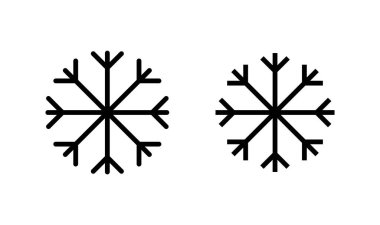 Kar simgesi logosu tasarımı. kar tanesi işareti ve sembol