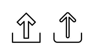Simge logo tasarımı yükle. veri işareti ve sembolü yükle