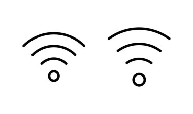 Wifi simgesi logo tasarımı. İşaret işareti ve sembol. Kablosuz simge