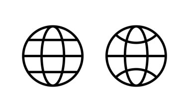 Web simgesi logosu tasarımı. Web tabelalarına ve sembollere git. Web tıklama simgesi. Genel arama simgesi