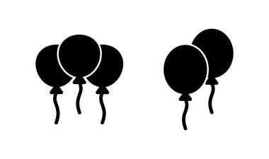 Balon simgesi logosu tasarımı. Parti balonu işareti ve sembolü