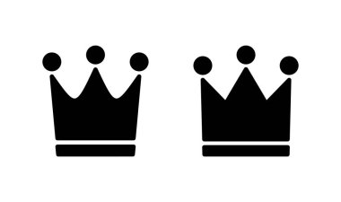 Crown ikon logo tasarımı. taç işareti ve sembol
