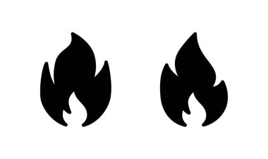 Ateş simgesi logosu tasarımı. ateş işareti ve sembol