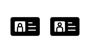 Lisans simgesi logo tasarımı. Kimlik kartı simgesi. Sürücü ehliyeti, personel kimlik kartı 