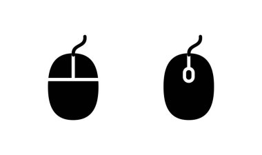 Fare simgesi logosu tasarımı. Tıklama işareti ve sembol. işaretleyici simgesi vektörü.