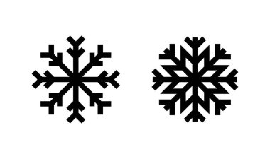 Kar simgesi logosu tasarımı. kar tanesi işareti ve sembol