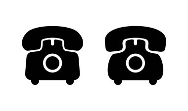 Telefon ikonu logosu tasarımı. telefon işareti ve sembol