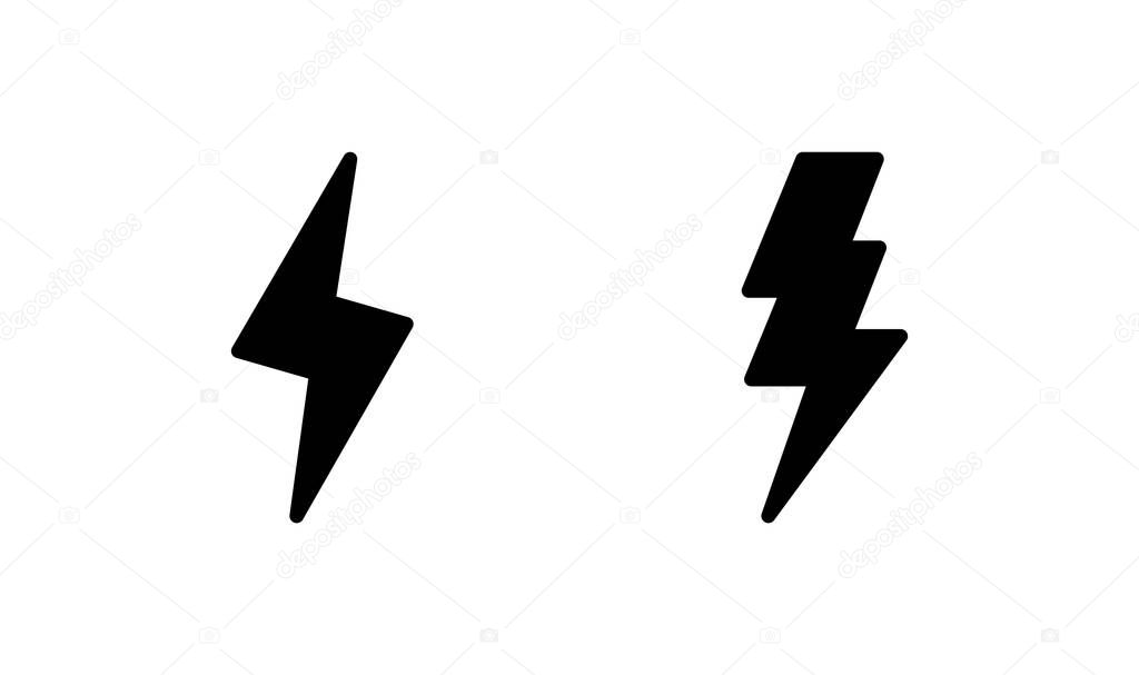 Lightning icon logo design. electric sign and symbol. power icon. energy sign