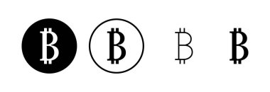 Bitcoin simge logosu tasarımı. Bitcoin işareti ve sembol. ödeme sembolü. şifreleme para birimi logosu