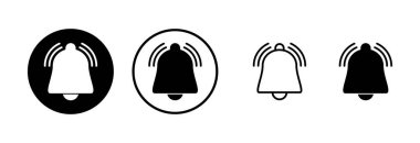 Bell simgesi logosu tasarımı. Web sitesi tasarımı için uyarı işareti ve sembol