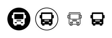 Otobüs simgesi logosu tasarımı. otobüs işareti ve sembol