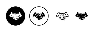 Tokalaşma simgesi logo tasarımı. İş tokalaşma işareti ve sembol. iletişim anlaşması