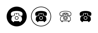 Telefon ikonu logosu tasarımı. telefon işareti ve sembol