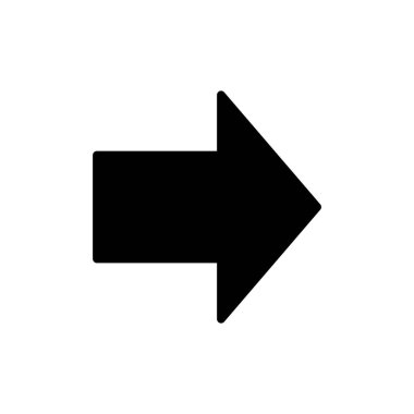 Uygulamalar ve web siteleri için ok simgesi. Web tasarımı için ok işareti ve sembol.